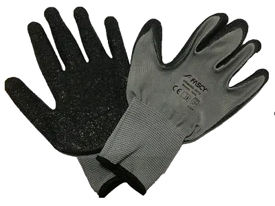 GUANTE FASCY GU12 HILO CON LATEX NEGRO TALLE XL