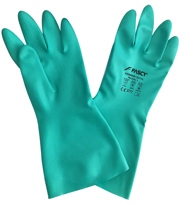 GUANTE FASCY NITRILO VERDE 13"