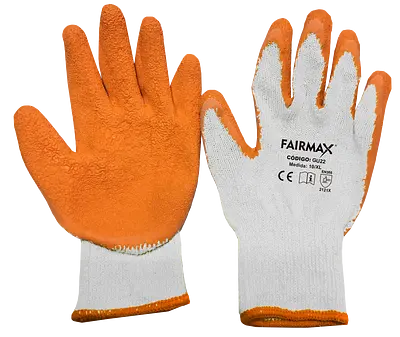 GUANTE FAIRMAX GU22 HILO CON LATEX NARANJA TALLE XL