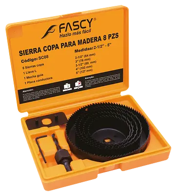 SIERRA COPA MADERA KIT 5PZ