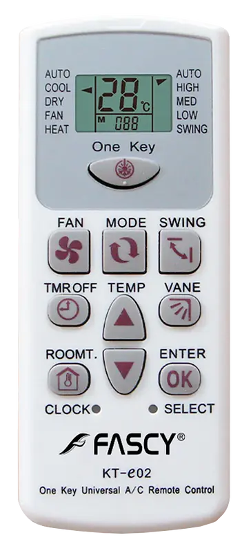CONTROL UNIVERSAL PARA AIRE ACONDICIONADO