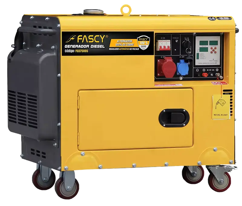 GENERADOR DIESEL FASCY FGD7500S 7,5 KVA 220V CABINADO