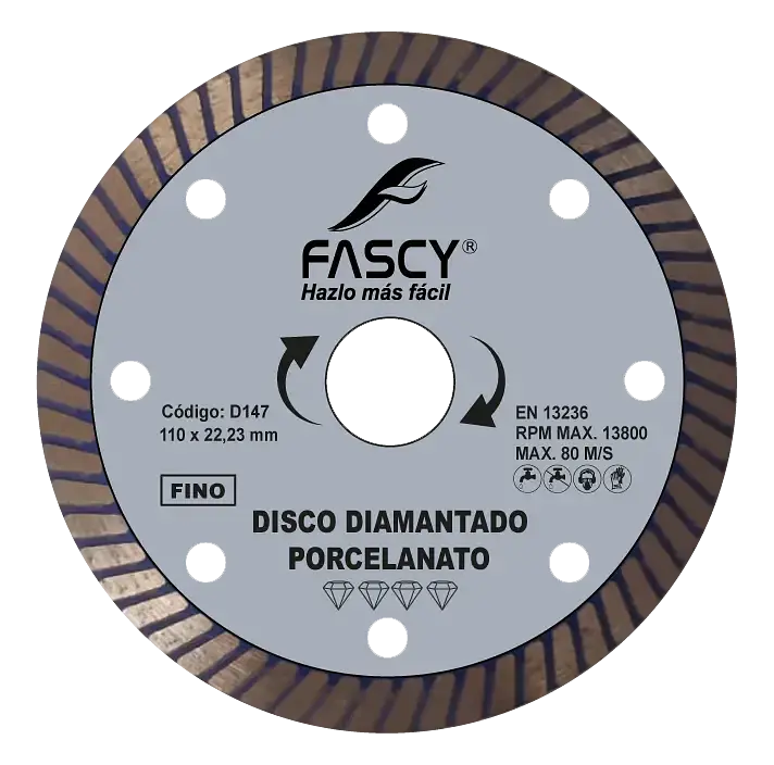 DISCO DIAMANTADO PORCELANATO FINO