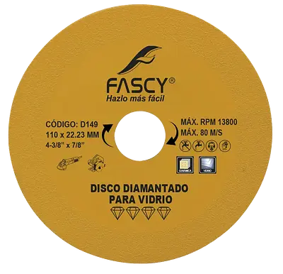 DISCO DIAMANTADO PARA VIDRIO