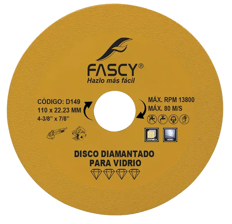 DISCO DIAMANTADO PARA VIDRIO