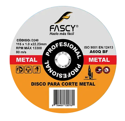 DISCO CORTE METAL FASCY