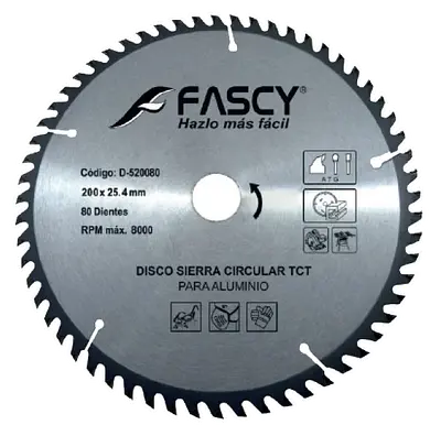 DISCO SIERRA TCT ALUMINIO