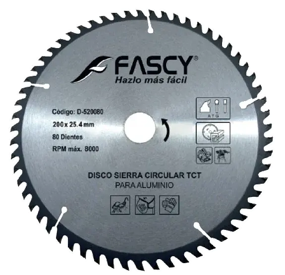 DISCO SIERRA TCT ALUMINIO