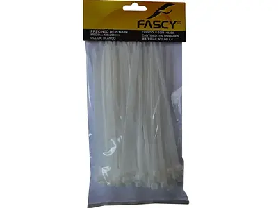 CINTILLO DE NYLON NATURAL 100 PZS