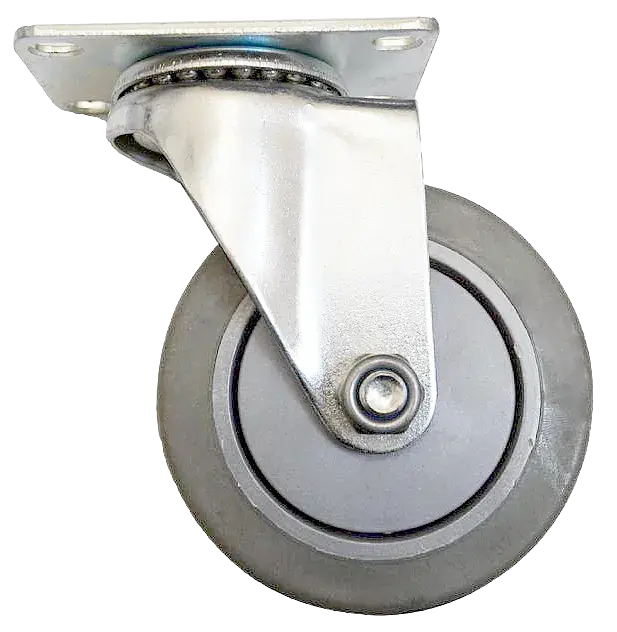 RUEDA GRIS BASE GIRATORIA