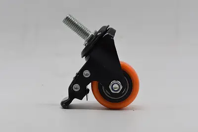RUEDA JZ NARANJA ROSCA GIRATORIA Y FRENO